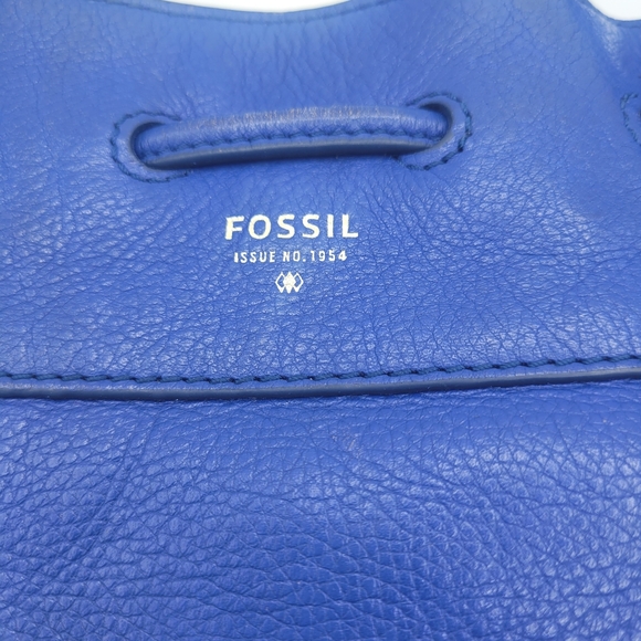 Fossil Jules Tassel Drawstring women's Bucket Bag, Sapphire - Picture 5 of 15